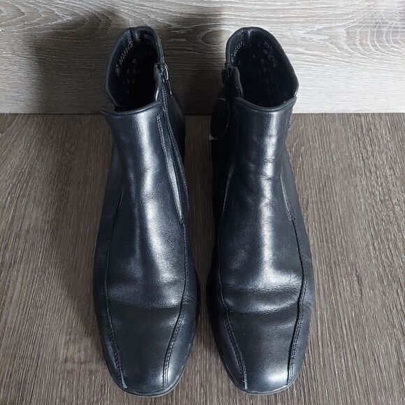 Rieker Black Heeled Ankle Boots 8 - Picture 3 of 10